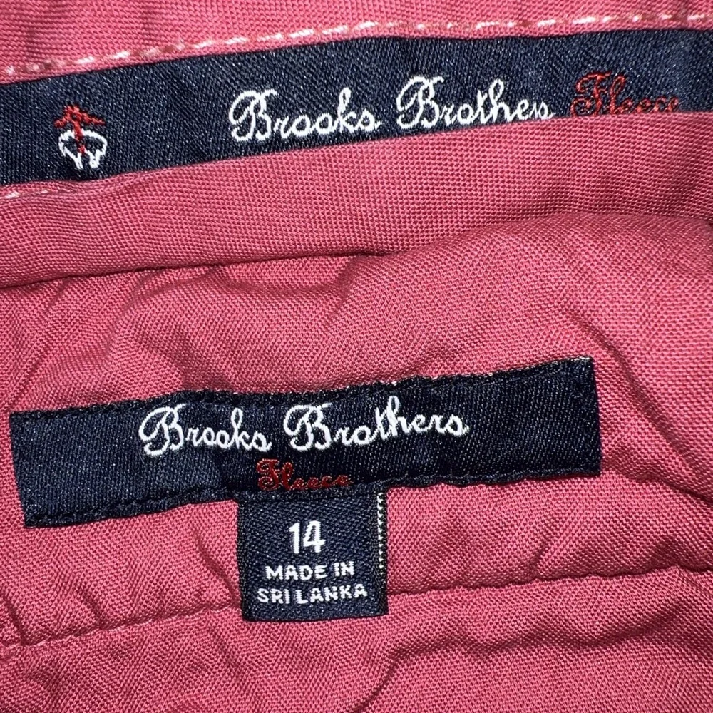 Brooks Brothers Searsucker Shorts Women's Sz 14 (27x9.5) Red Stripe Fleece Chino